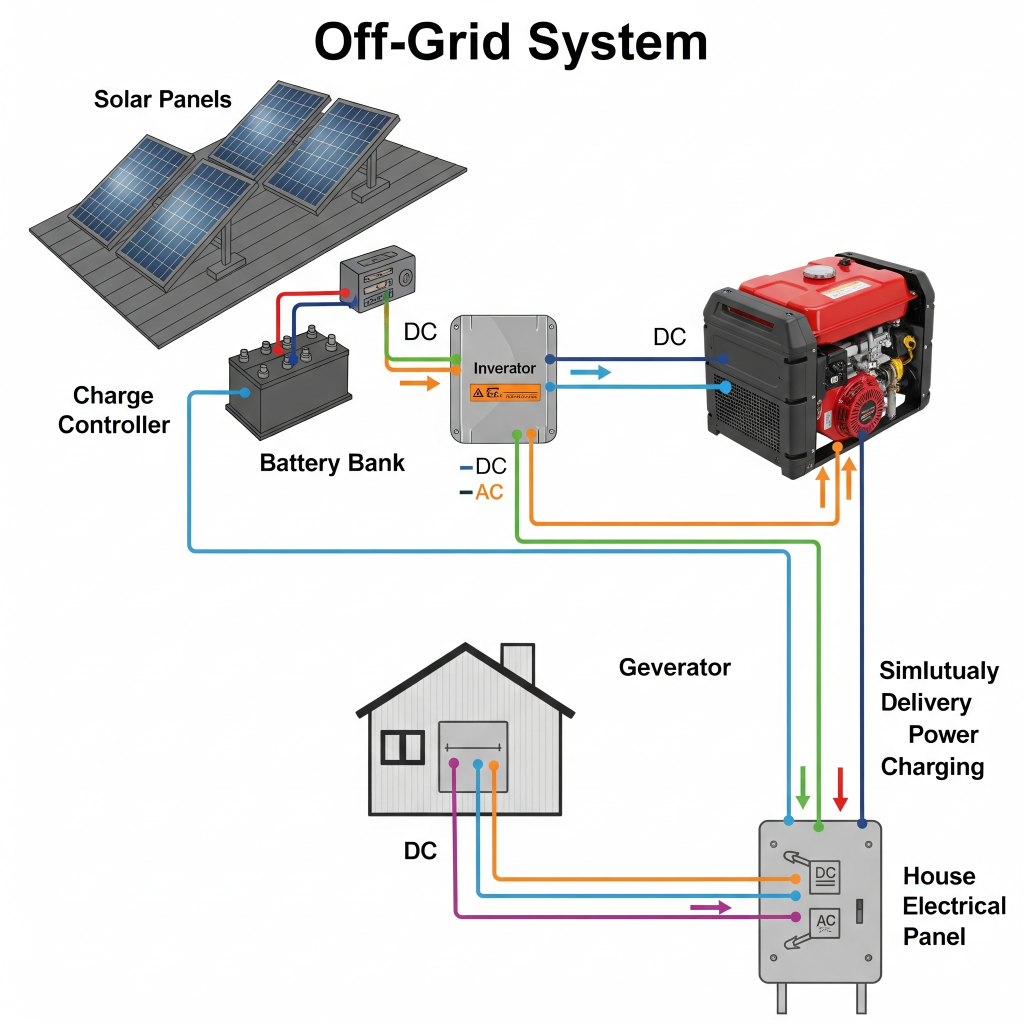 سیستم خورشیدی آفگرید و آنگرید: تفاوت‌ها و کاربردها