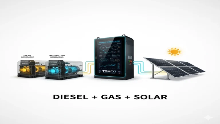 نیروگاه هیبریدی خورشیدی – دیزلی – گازی