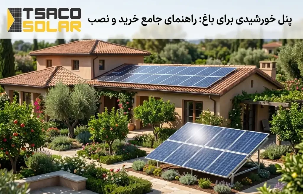 پنل خورشیدی برای باغ